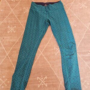 Prana athletic leggings two-toned patterned leggings